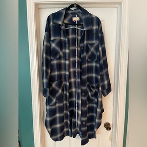 Anthropologie Pilcro Plaid Shacket / size XL